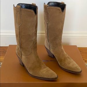 Duccio Del Duca Taupe Suede Boots Size 36